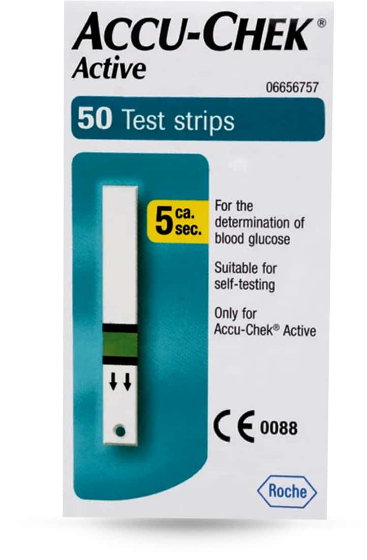 Accu-Chek Active Glucometer Test Strips Box Of 50
