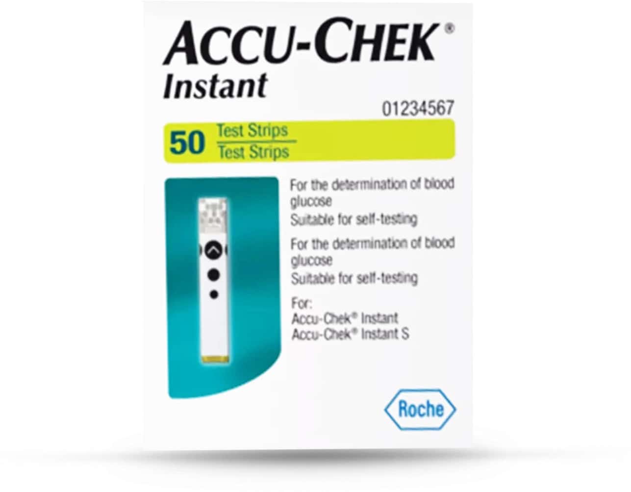 Accu-Chek Instant Glucometer Test Strips Box Of 50