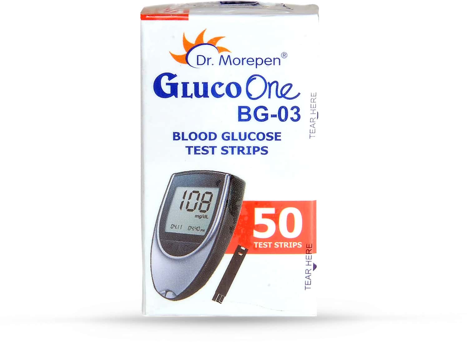 Dr. Morepen Gluco One Bg 03 Glucometer Test Strips Box Of 50