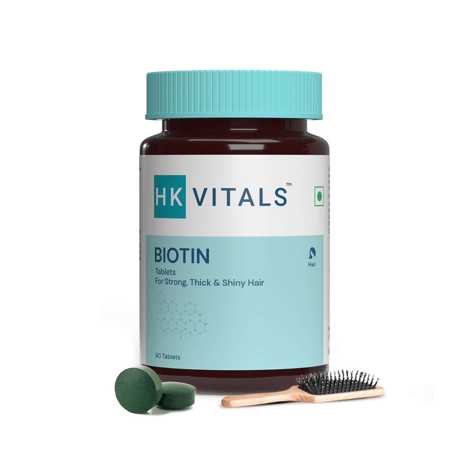 Healthkart Hk Vitals Biotin, High Strength Supplement For Hair, Skin & Nails, 90 Biotin Tablets
